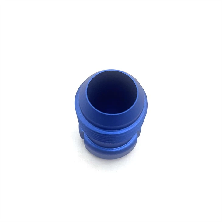 Blue Anodized Aluminum Connector Turning Parts
