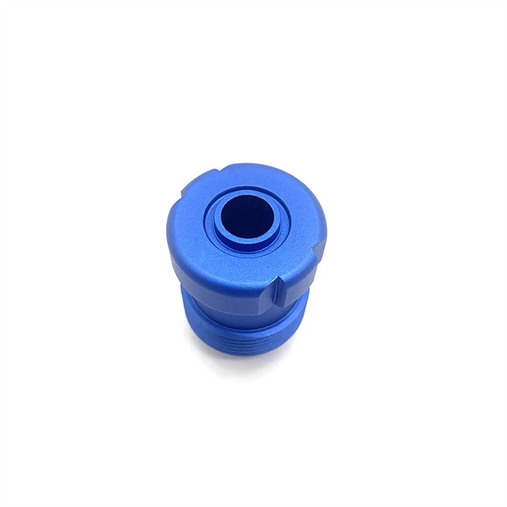 Blue Anodized Aluminum Connector Turning Parts